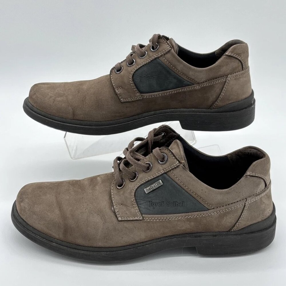 Josef Seibel Leather Shoes Size 41 TopDryTEX Lace-Up European Comfort Casual